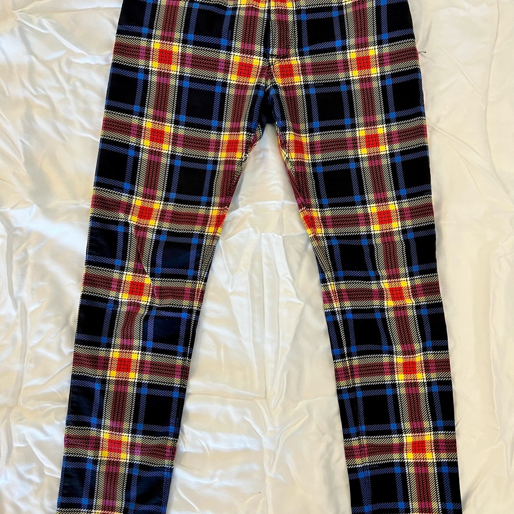 Versus Versace Multicolor Plaid Slim Jeans